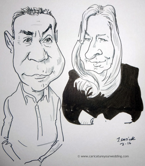 Northamptonshire live caricatures, corporate party