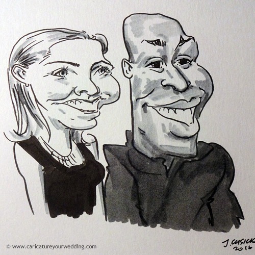 west midlands live caricature drawing at birthday party