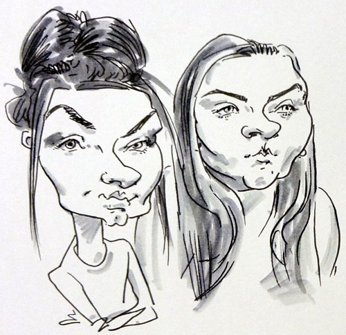 west midlands live caricaturist drawing in manchester