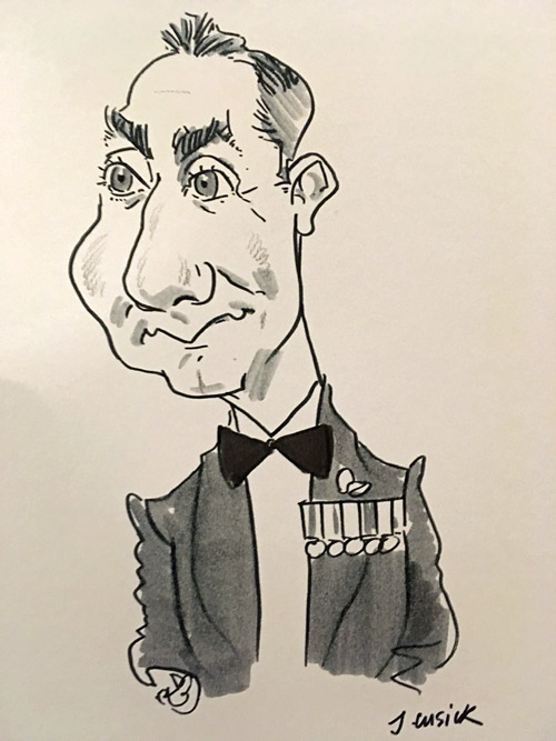 caricaturist for military mess ball in central england