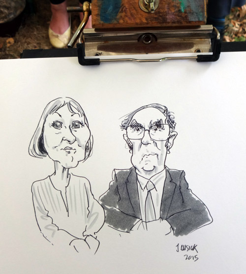 live caricature drawing by midlands caricaturist