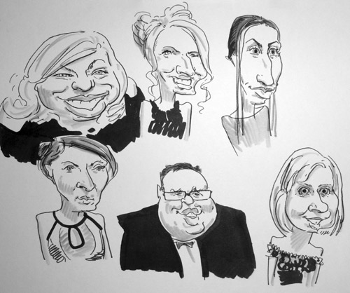 hire a caricaturist in wolverhampton, west midlands to draw guests.