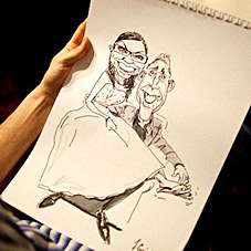 samples of bride and groom live caricature drawings for wedding and events by caricature your wedding.com